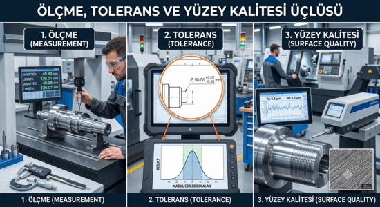 Ölçme, tolerans ve yüzey kalitesi üçlüsü