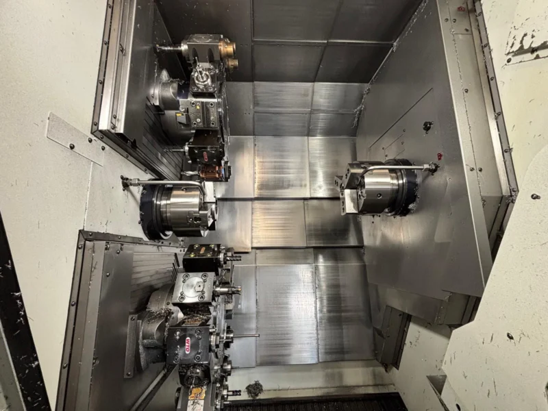 Çift taret ve çift aynalı CNC torna tezgahı