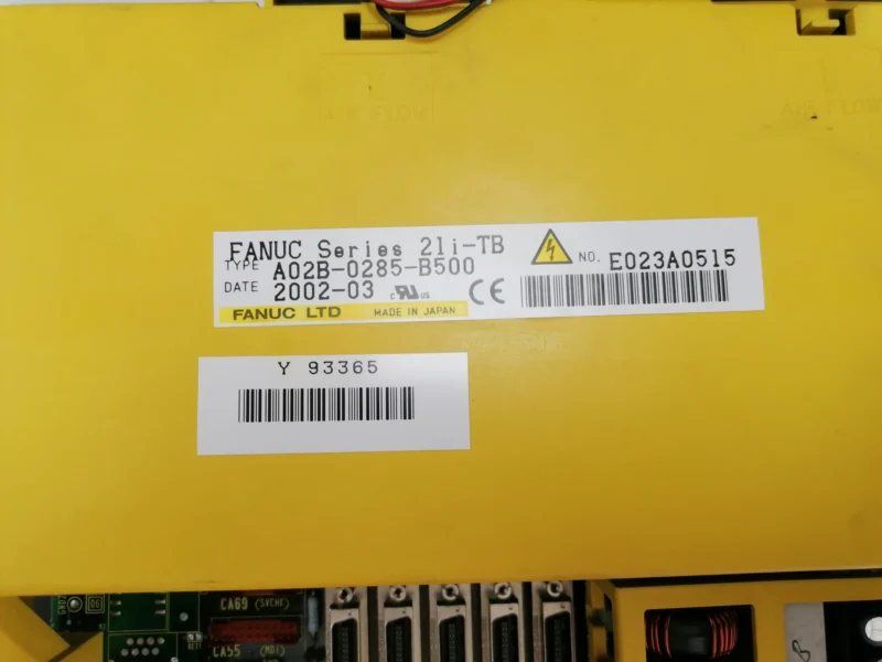 Fanuc 21i-TB kontrol ünitesi tip etiketi (A02B-0285-B500)